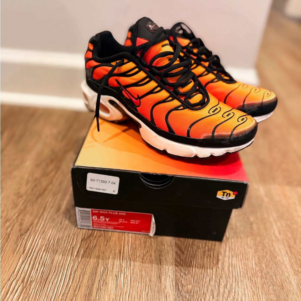 Nike Air Max Plus TN Black and Orange Sneakers